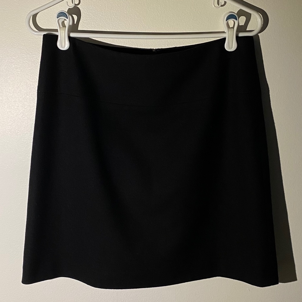 Black Wool Mini Skirt